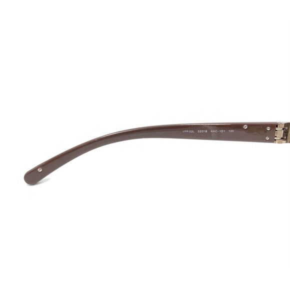 Prada VPR 52L 4AC-1O1 Brown Half Rim Eyeglasses Frames 52-18 135 Italy Designer - Picture 10 of 12